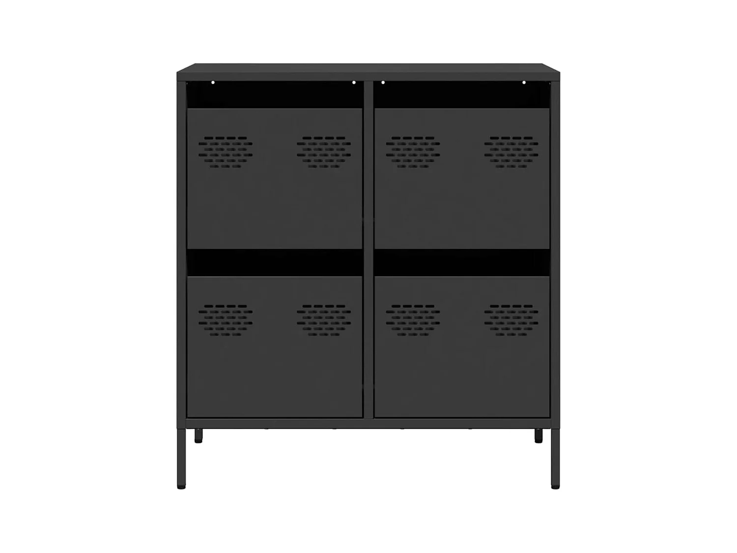 Buffet noir 68x39x73,5 cm acier laminé à froid