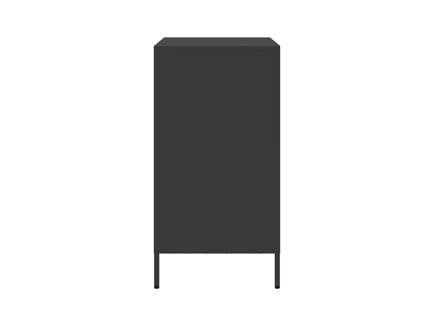 Buffet noir 68x39x73,5 cm acier laminé à froid