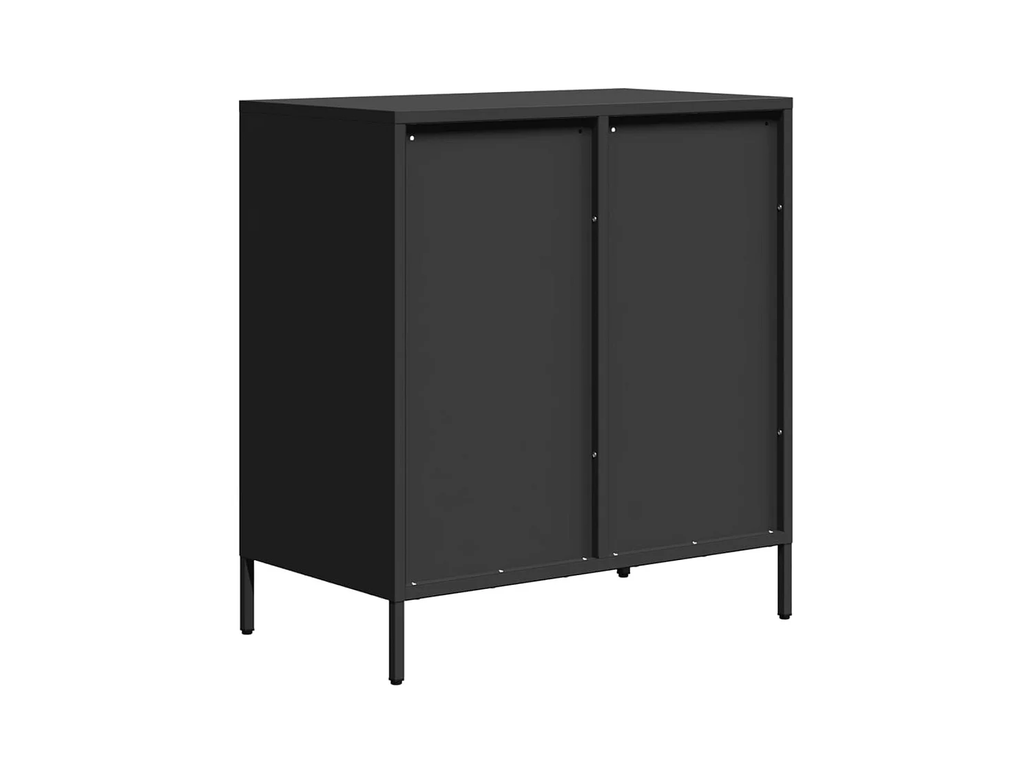 Buffet noir 68x39x73,5 cm acier laminé à froid