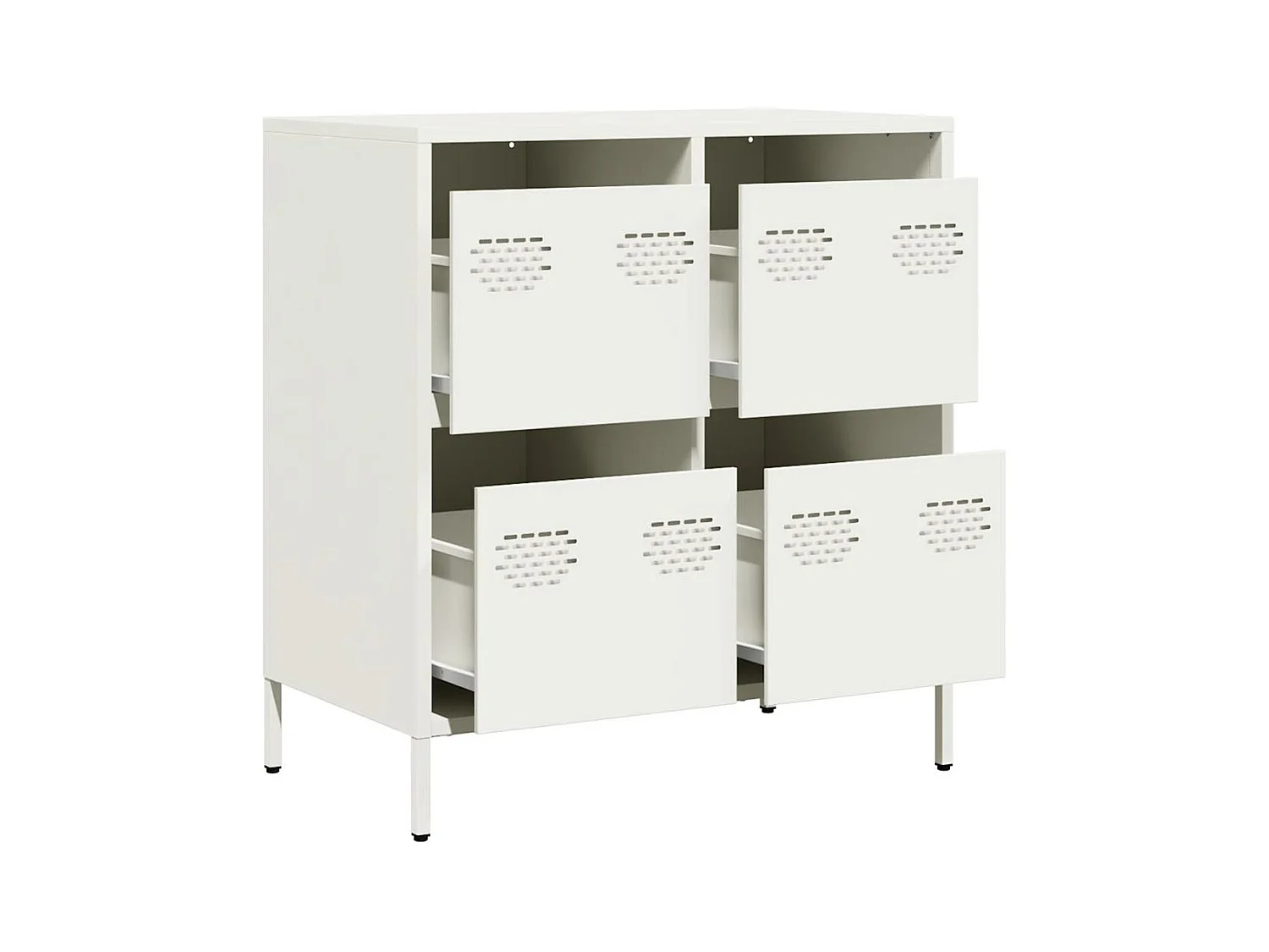 Buffet blanc 68x39x73,5 cm acier laminé à froid