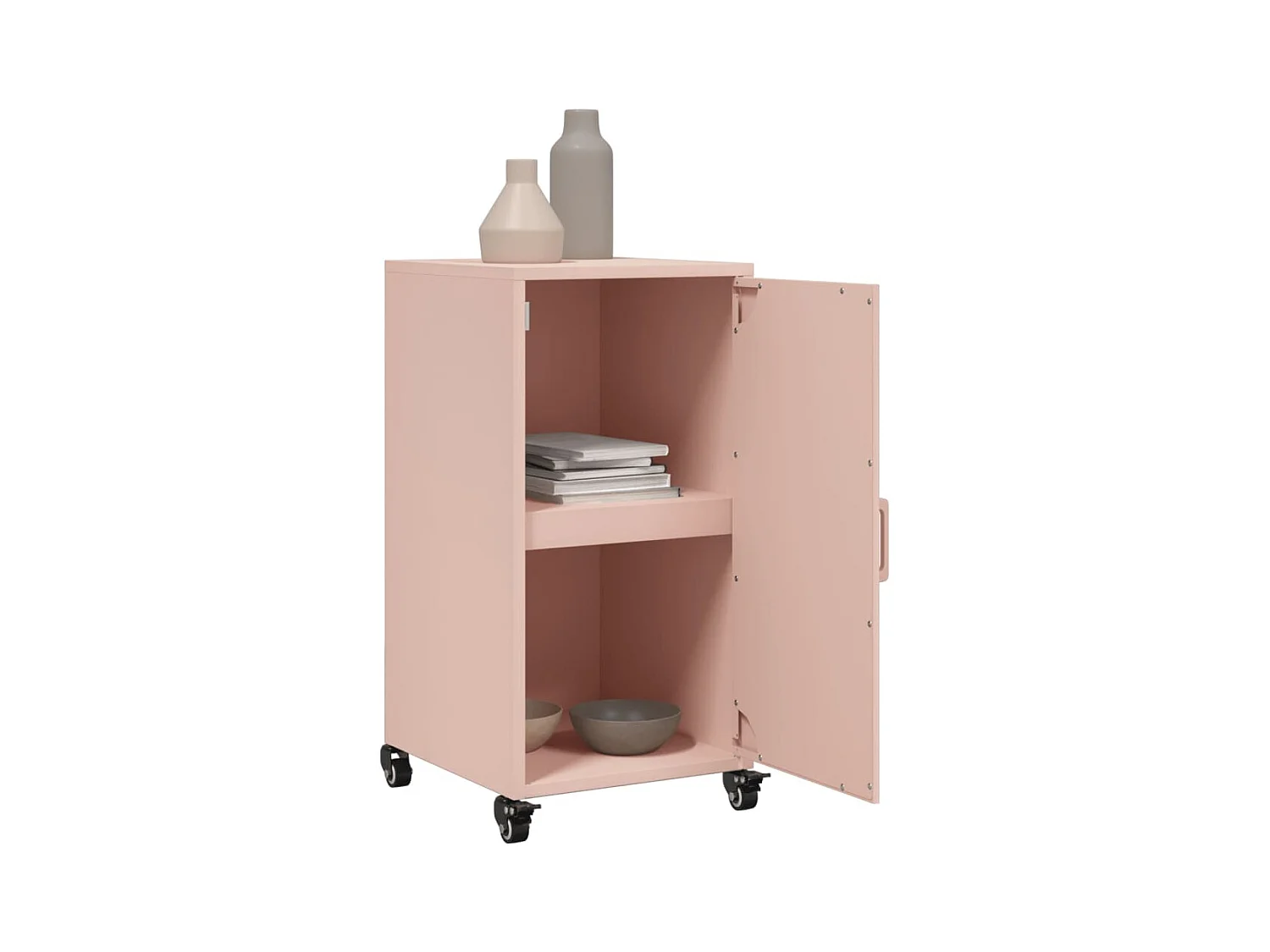 Buffet rose 36x39x72 cm acier