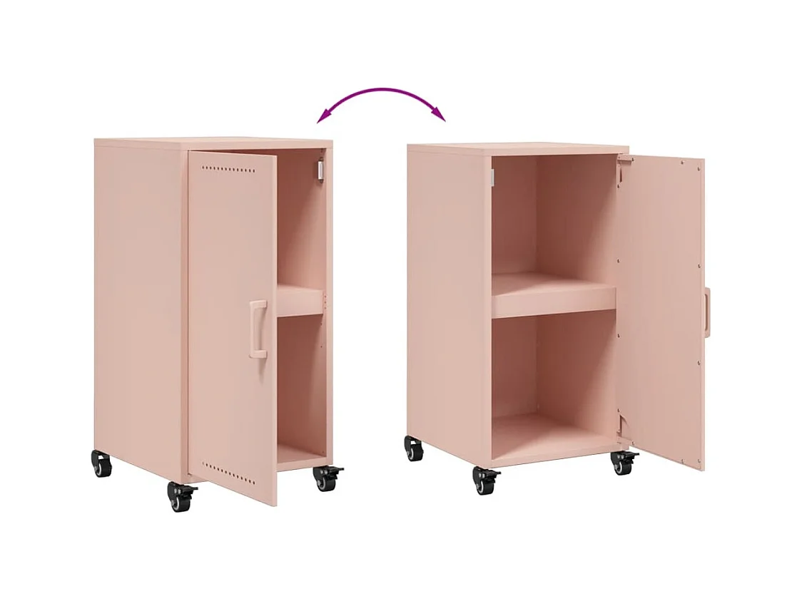 Buffet rose 36x39x72 cm acier