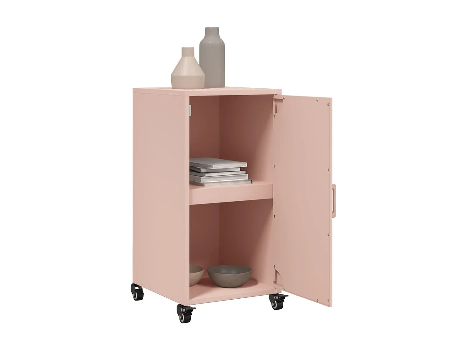 Buffet rose 36x39x72 cm acier