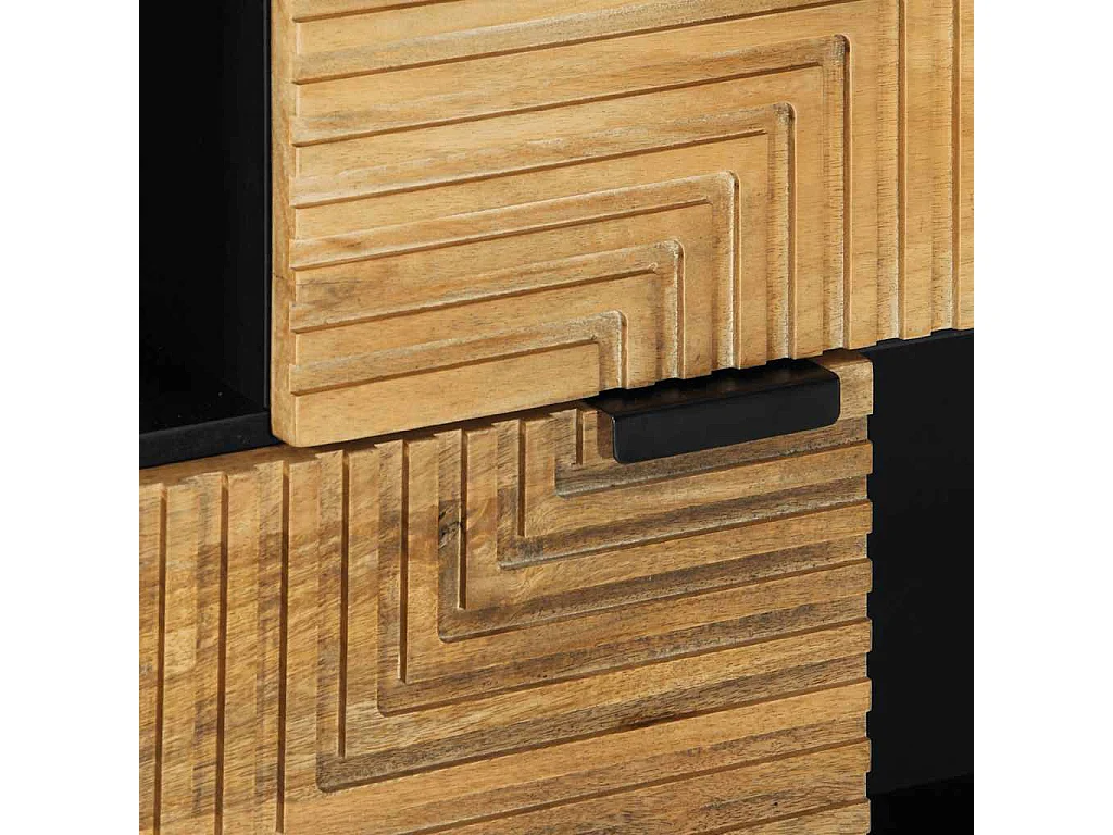 Buffet marron 80x33x75 cm bois massif de manguier