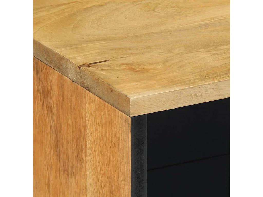 Buffet marron 80x33x75 cm bois massif de manguier