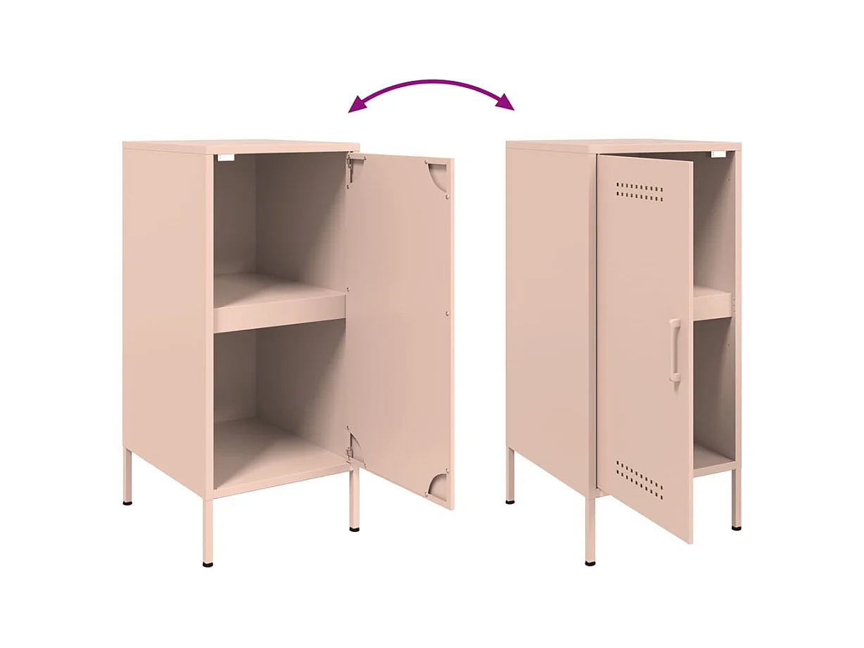 Buffet rose 36x39x79 cm acier