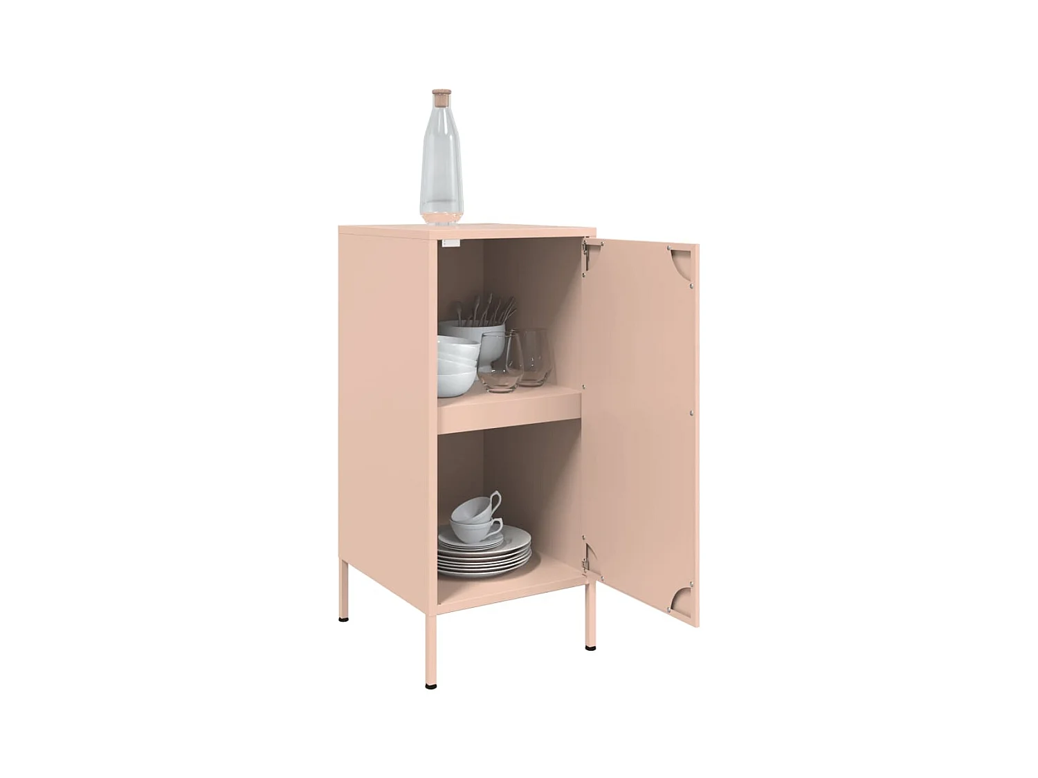 Buffet rose 36x39x79 cm acier