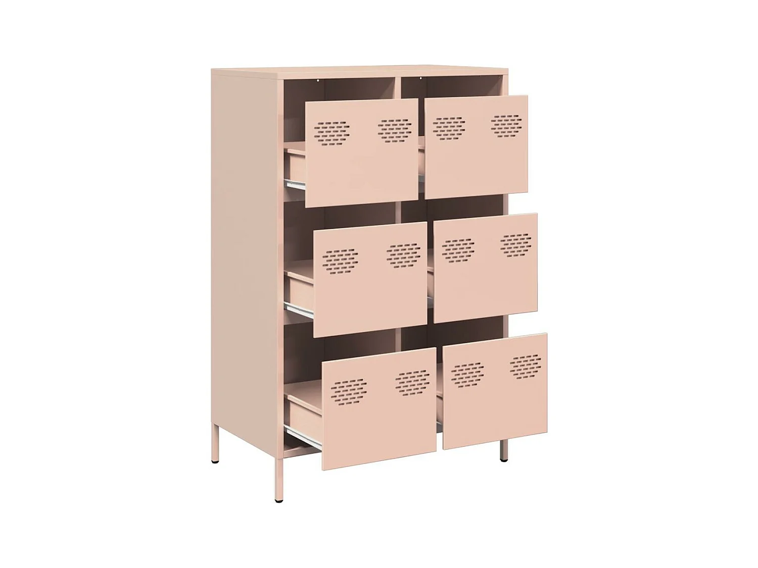 Buffet haut rose 68x39x101,5 cm acier