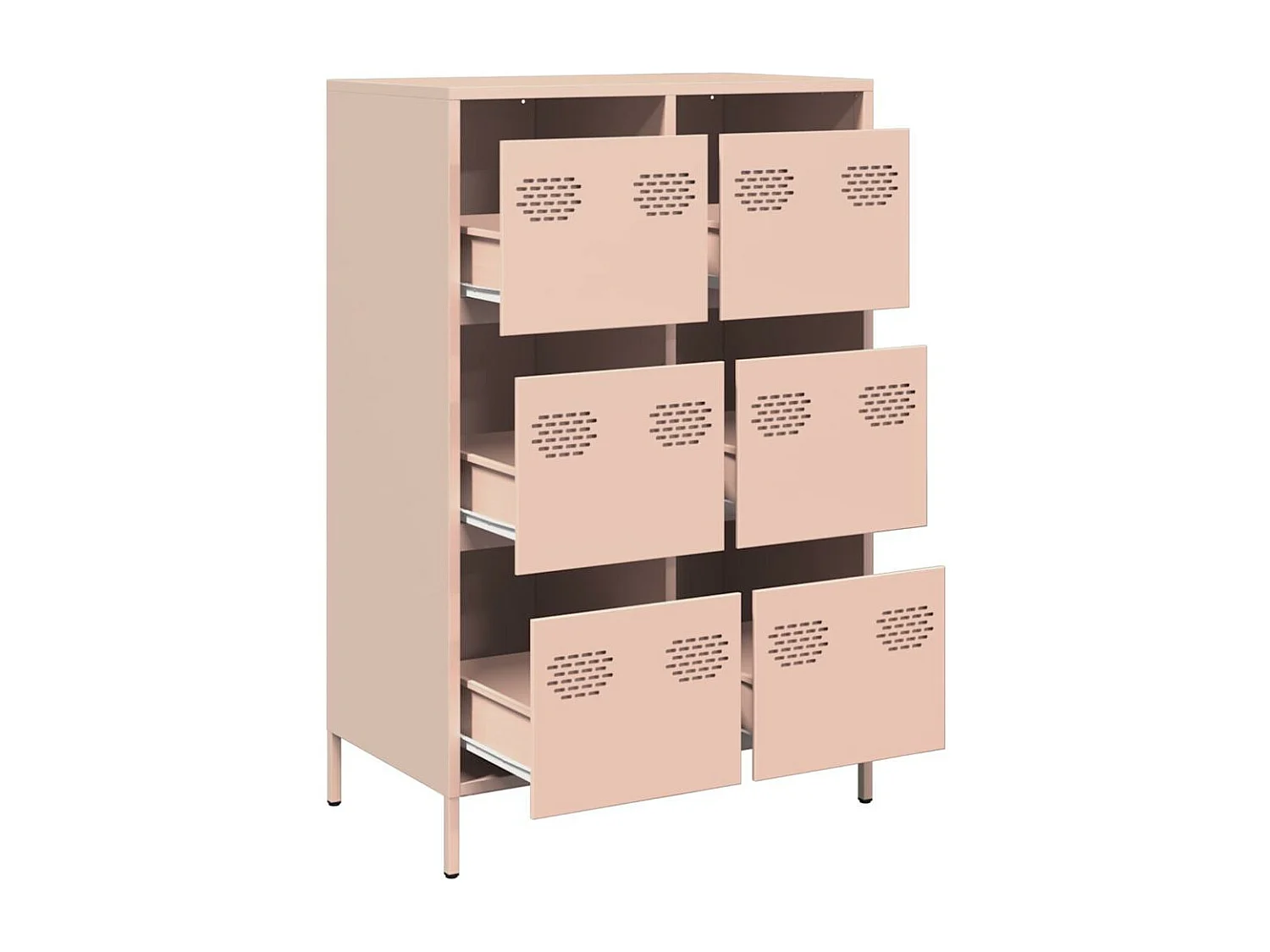 Buffet haut rose 68x39x101,5 cm acier