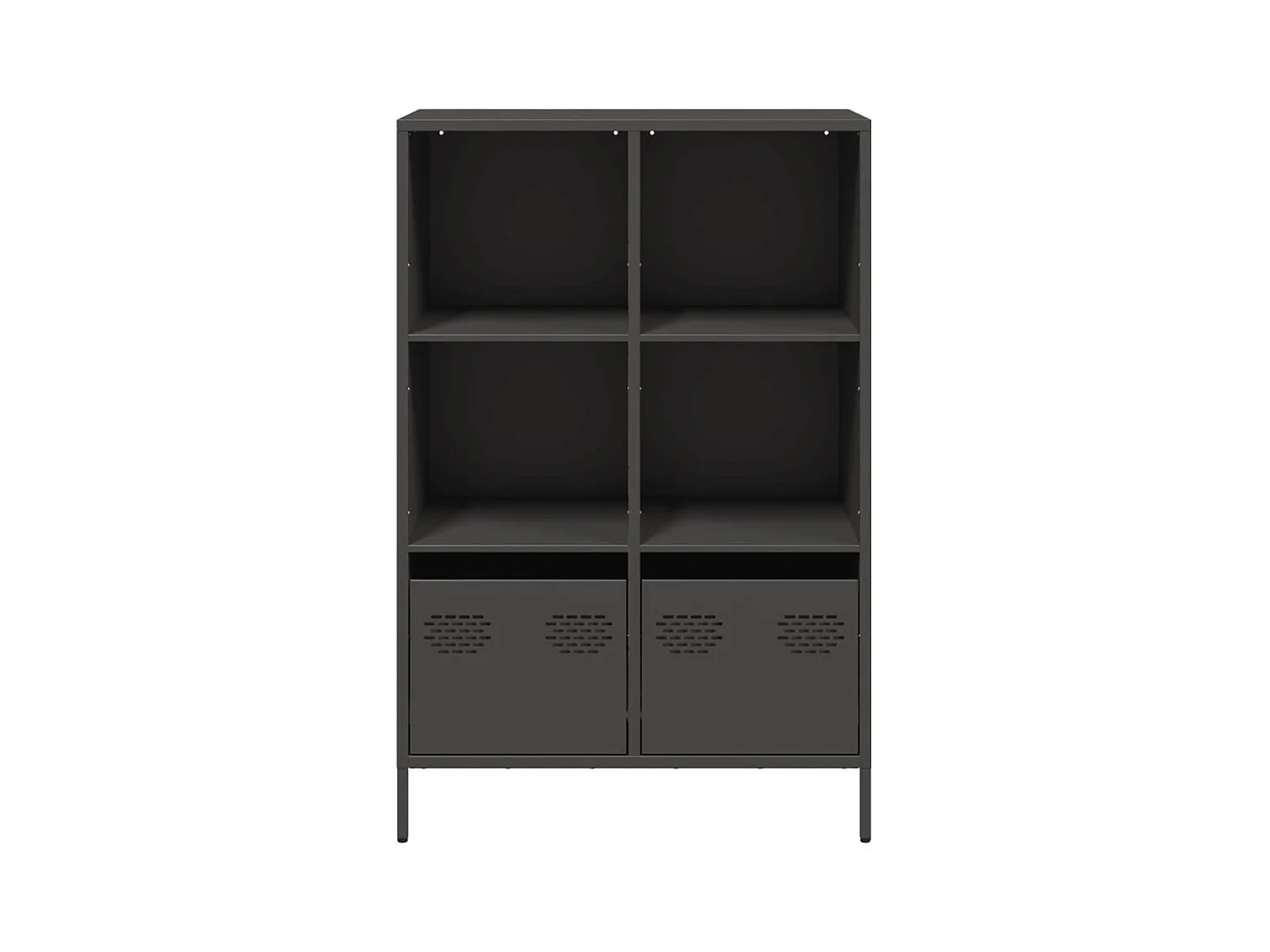 Credenza Nera 68x39x103,5 cm in Acciaio