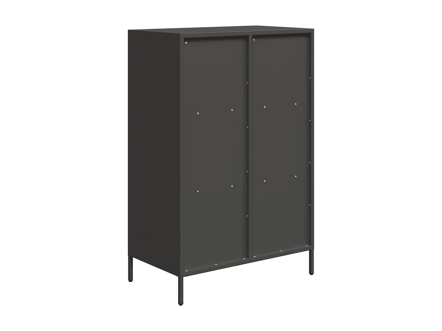 Buffet haut noir 68x39x103,5 cm acier