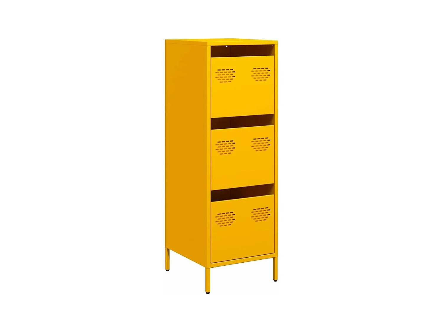 Buffet haut jaune moutarde 39x35x103,5 cm acier