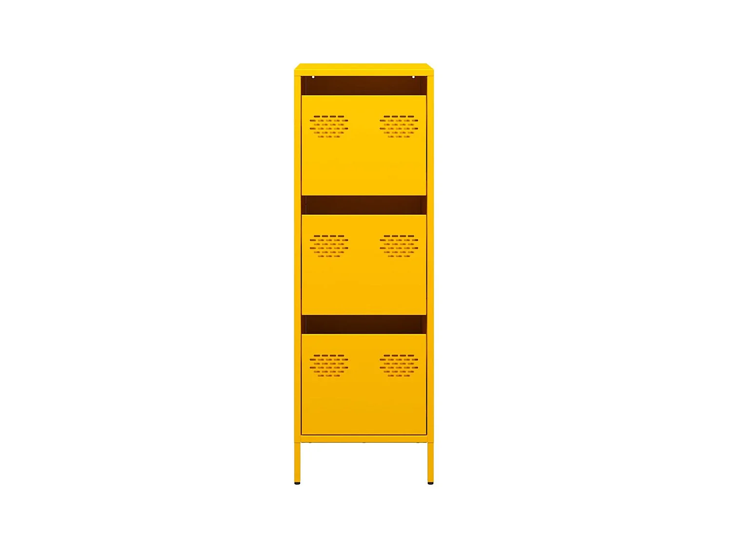 Buffet haut jaune moutarde 39x35x103,5 cm acier