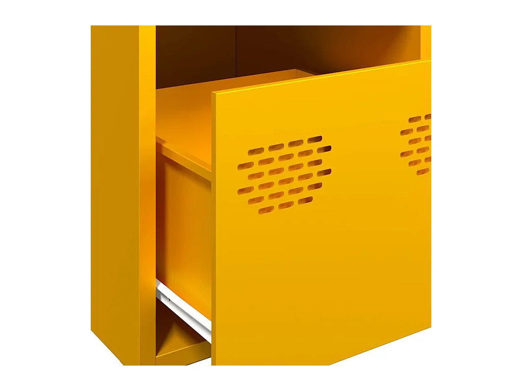 Buffet haut jaune moutarde 39x35x103,5 cm acier