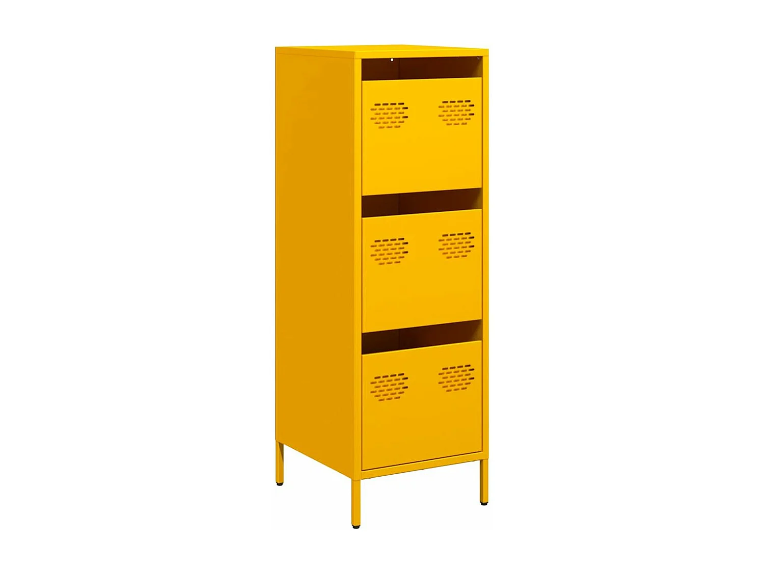 Buffet haut jaune moutarde 39x35x103,5 cm acier