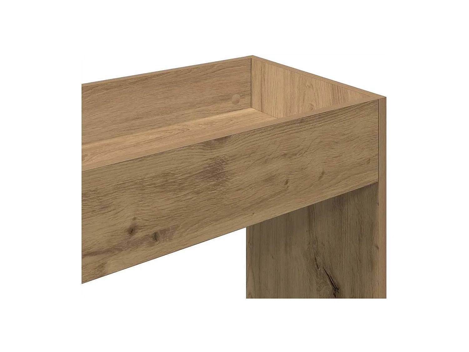 Buffet haut chêne artisanal 92x33x100 cm bois d'ingénierie