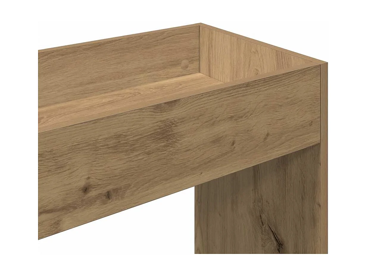 Buffet haut chêne artisanal 92x33x100 cm bois d'ingénierie