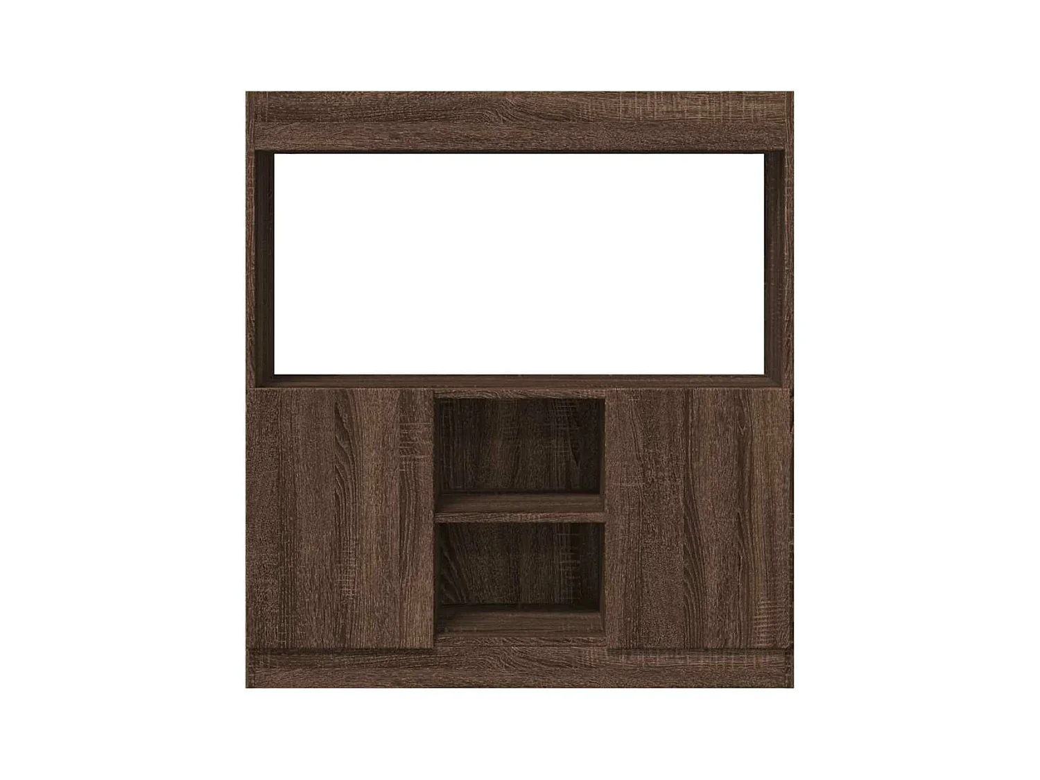 Buffet haut chêne marron 92x33x100 cm bois d'ingénierie