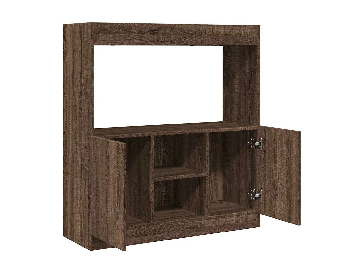 Buffet haut chêne marron 92x33x100 cm bois d'ingénierie