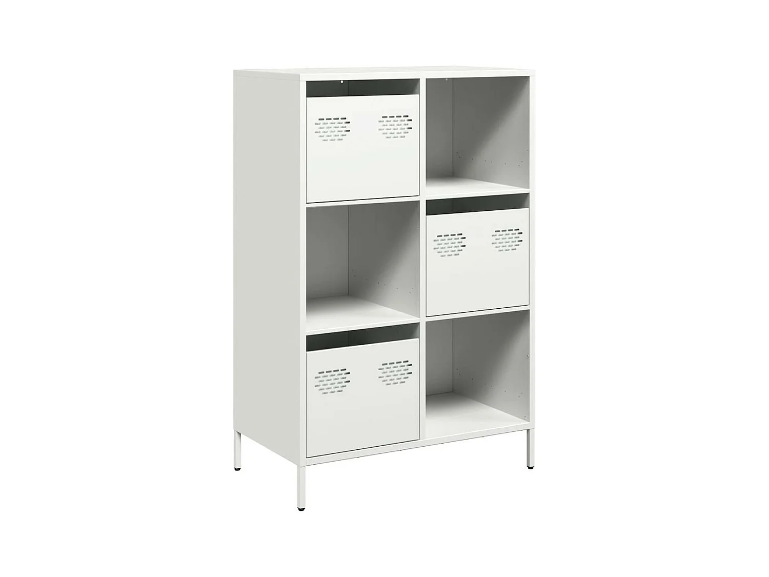 Hoge kast 68x39x103,5 cm staal wit