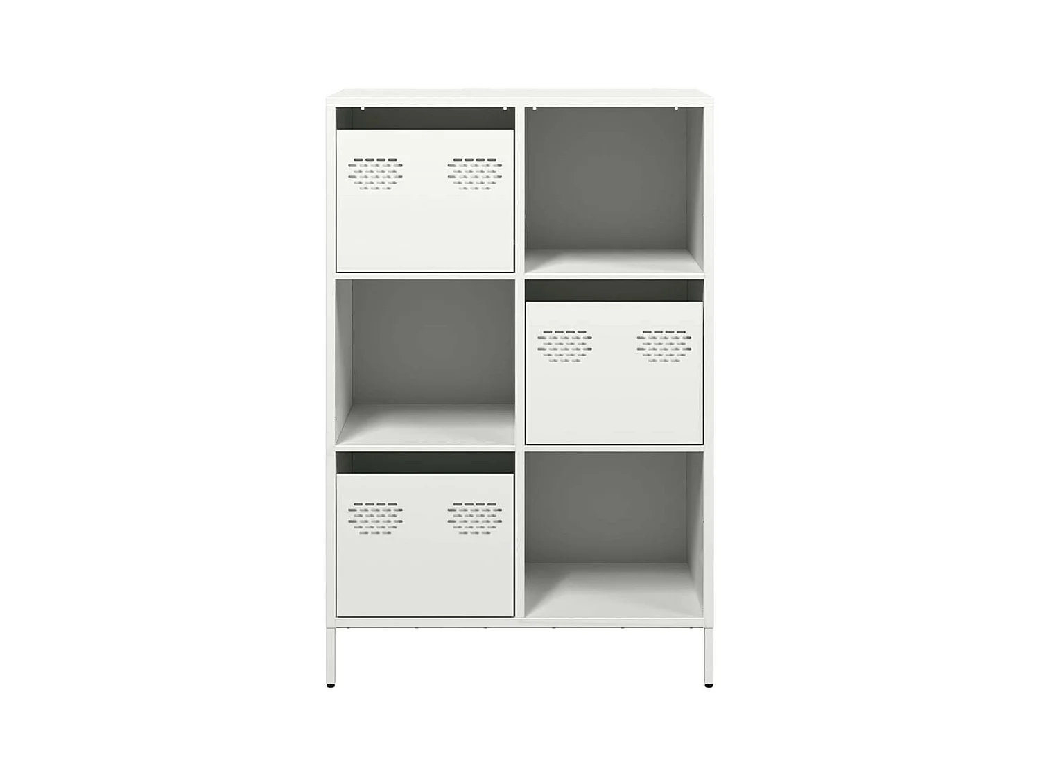 Hoge kast 68x39x103,5 cm staal wit