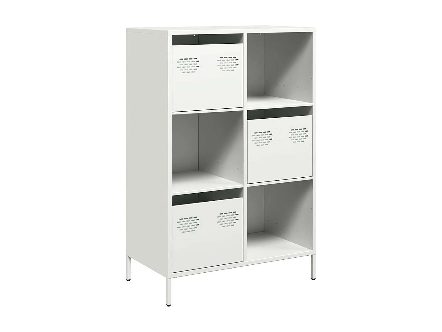 Buffet haut blanc 68x39x103,5 cm acier