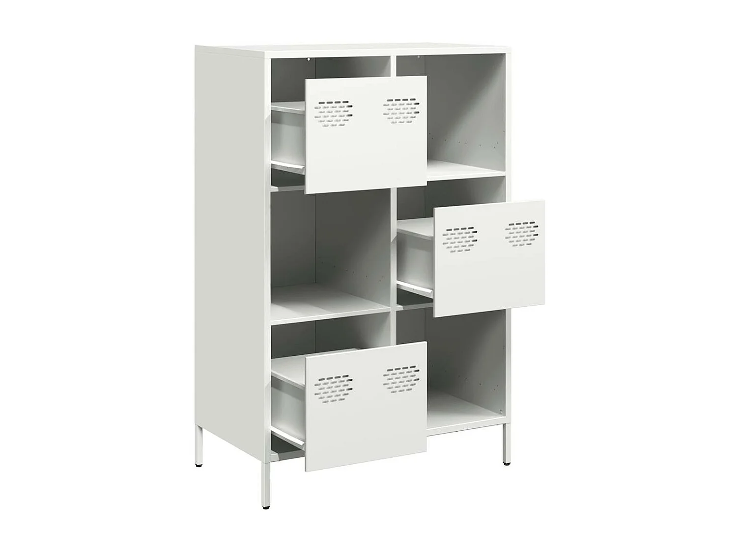 Buffet haut blanc 68x39x103,5 cm acier