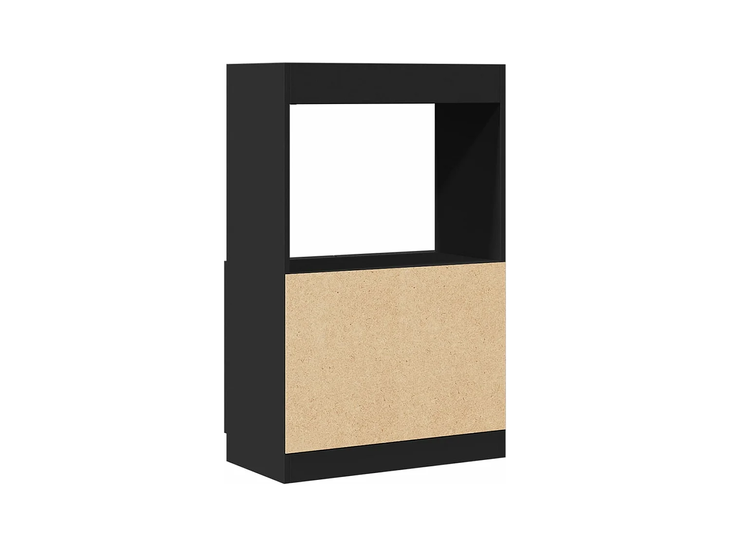 Buffet haut noir 63x33x100 cm bois d'ingénierie