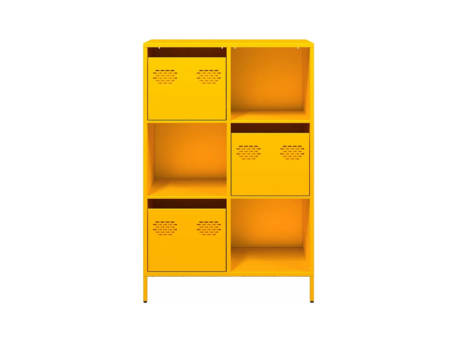 Buffet haut jaune moutarde 68x39x103,5 cm acier