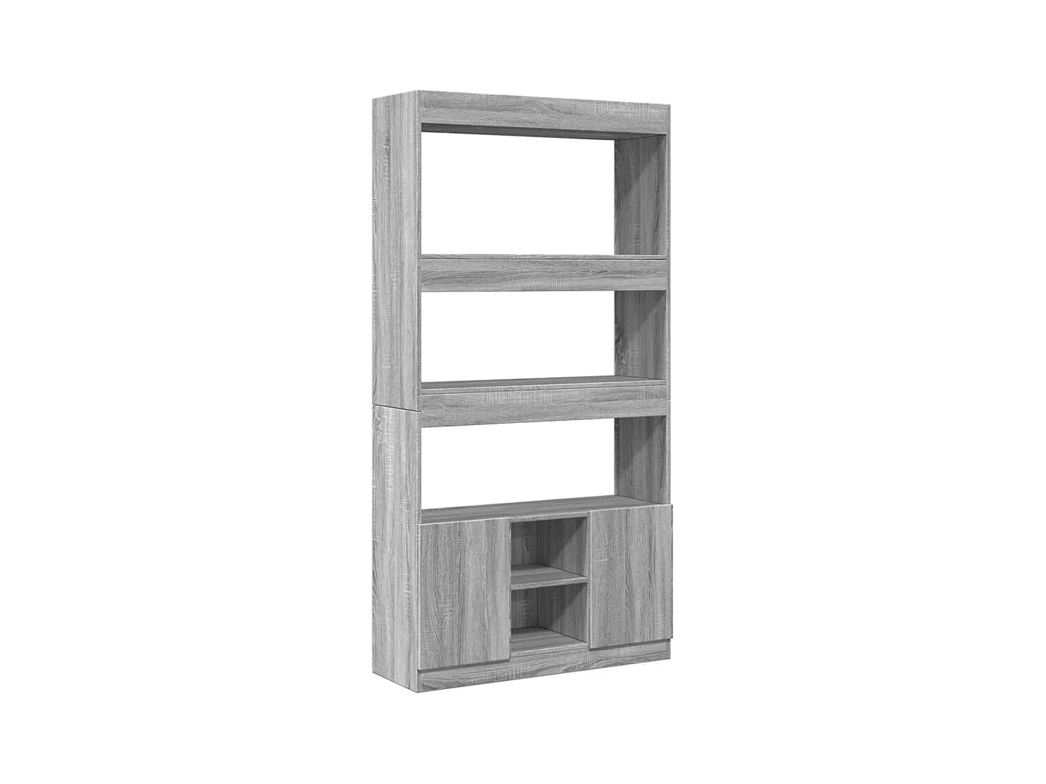 Buffet haut sonoma gris 92x33x180 cm bois d'ingénierie