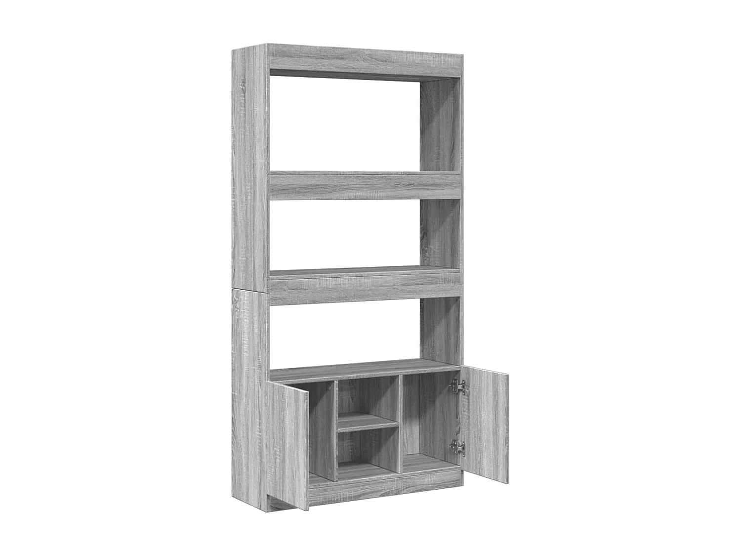 Buffet haut sonoma gris 92x33x180 cm bois d'ingénierie