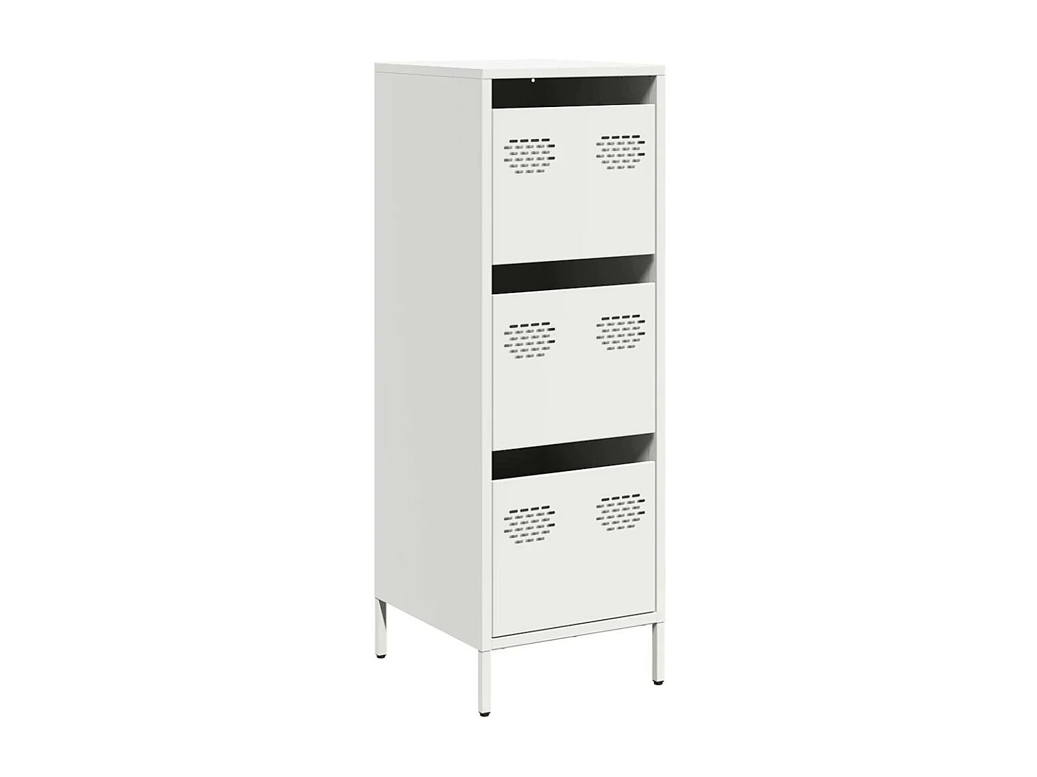 Buffet haut blanc 39x35x103,5 cm acier