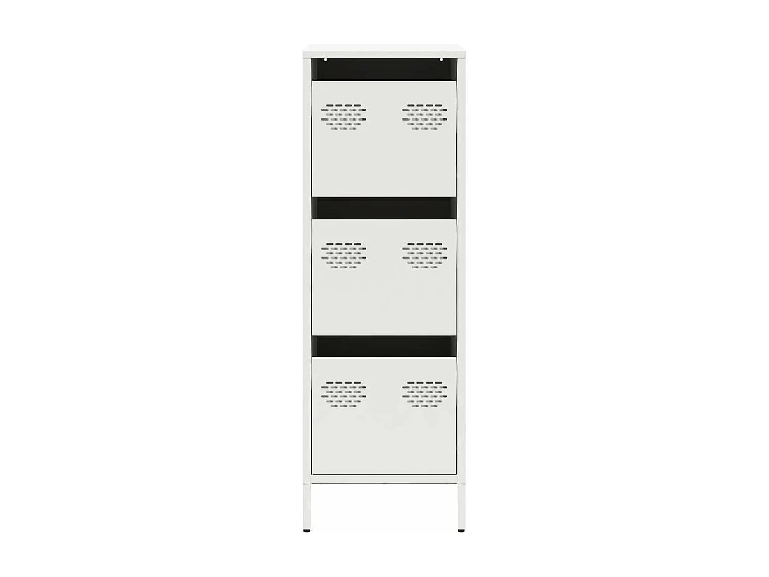 Buffet haut blanc 39x35x103,5 cm acier