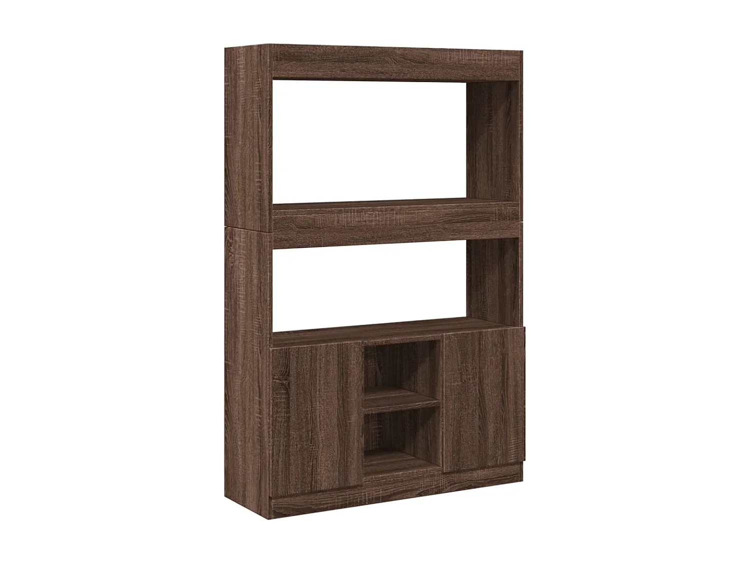 Hoge kast 92x33x140 cm bewerkt hout bruin eikenkleur