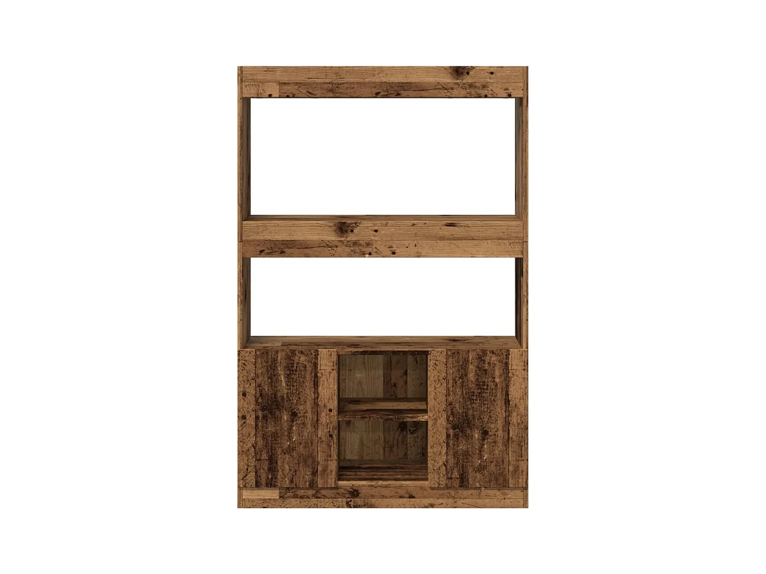 Buffet haut vieux bois 92x33x140 cm bois d'ingénierie