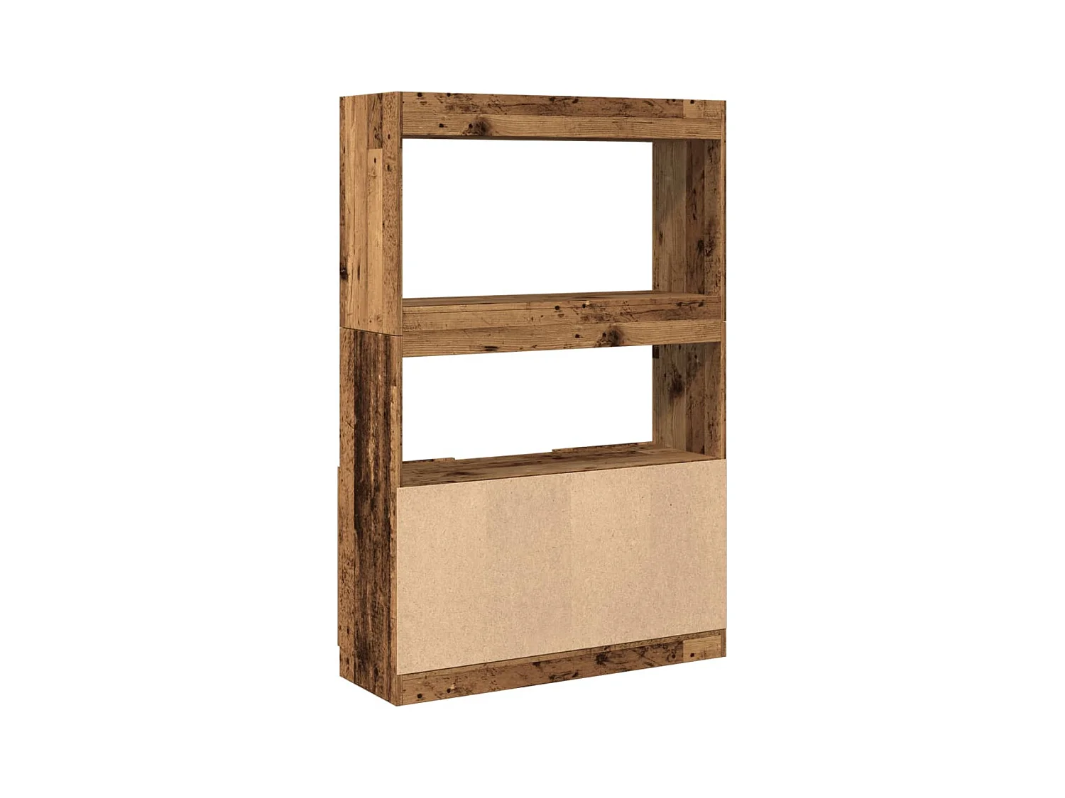 Buffet haut vieux bois 92x33x140 cm bois d'ingénierie