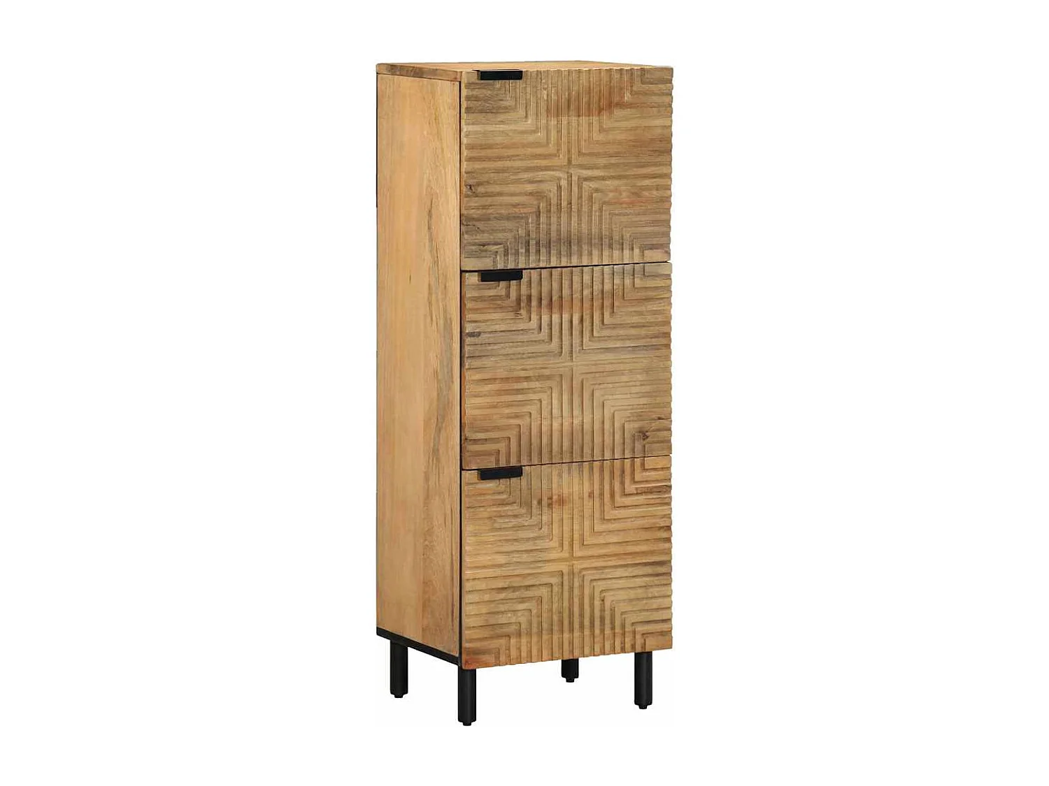 Buffet marron 40x33x110 cm bois de manguier massif