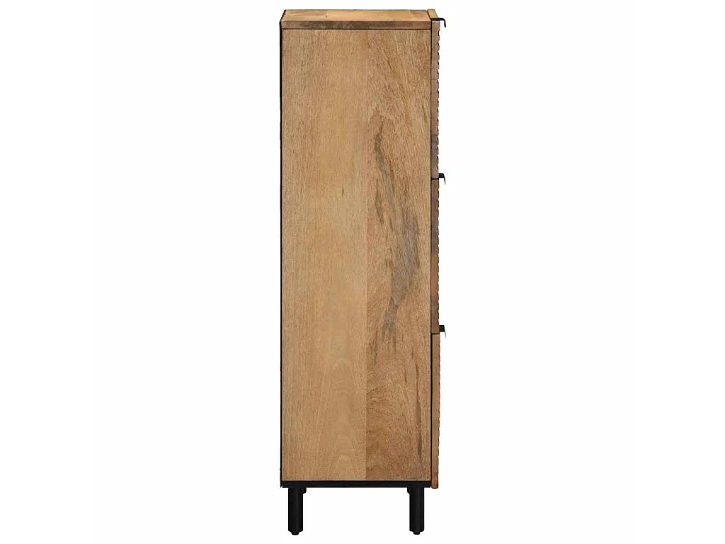 Aparador alto madera maciza de mango marrón 40x33x110 cm
