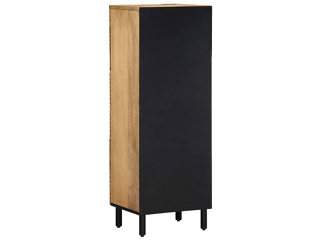 Aparador alto madera maciza de mango marrón 40x33x110 cm