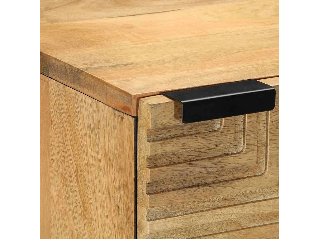Aparador alto madera maciza de mango marrón 40x33x110 cm