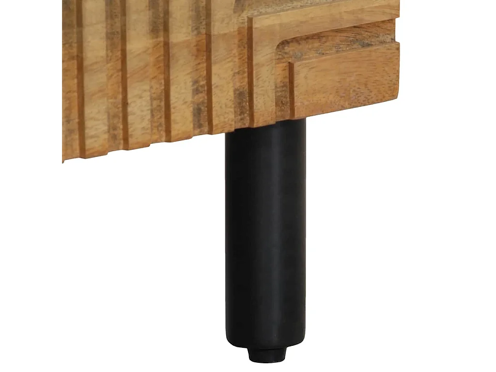 Aparador alto madera maciza de mango marrón 40x33x110 cm