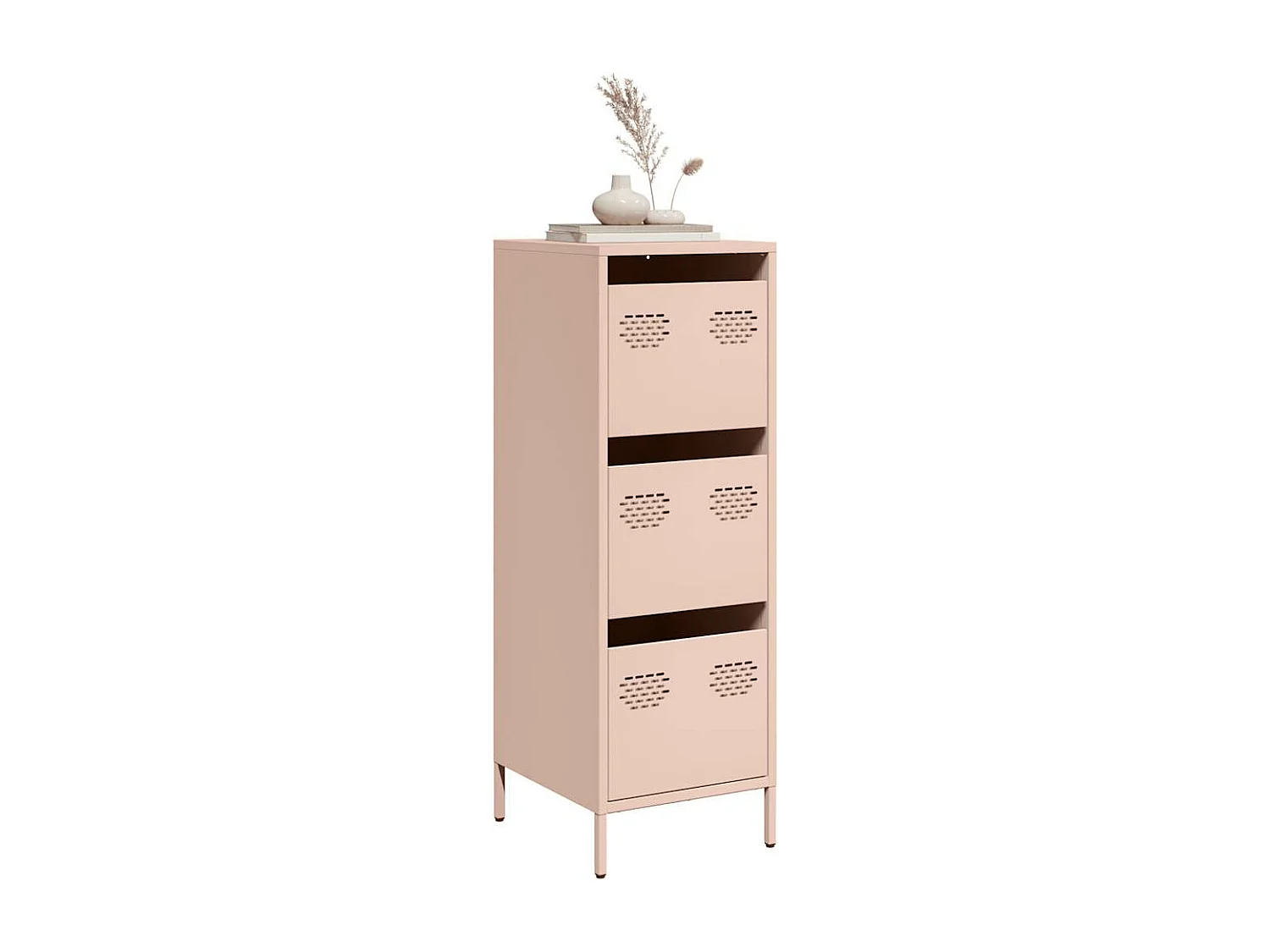 Buffet haut rose 39x35x103,5 cm acier