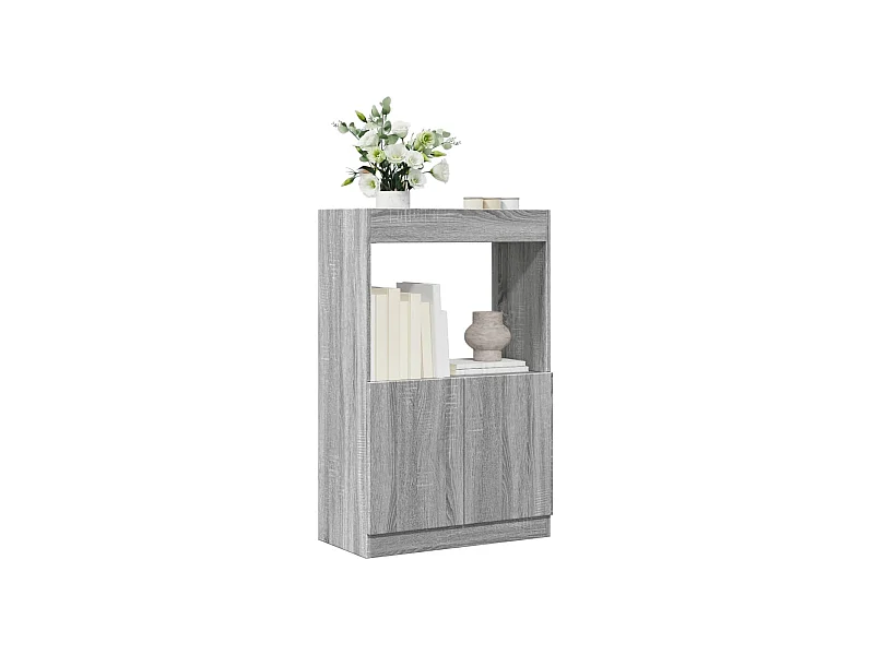Highboard Grau Sonoma-Eiche 63x33x100 cm Holzwerkstoff
