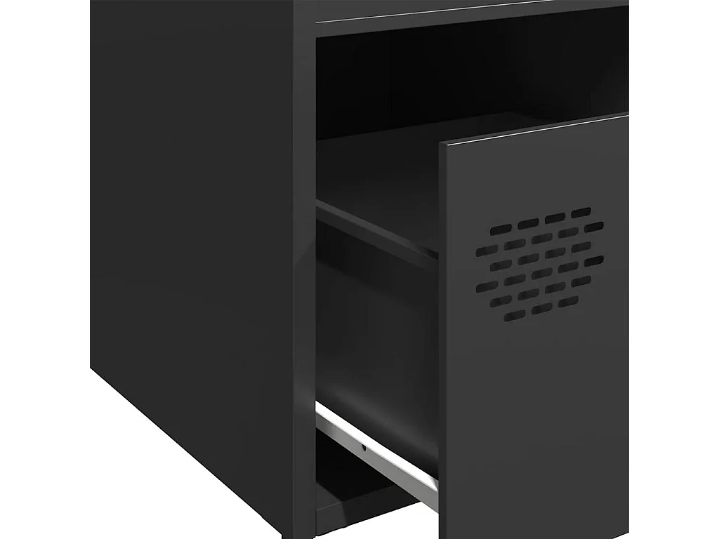 Buffet haut noir 35x39x103,5 cm acier