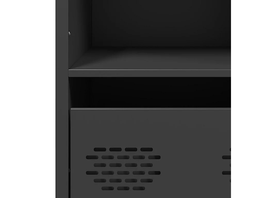 Buffet haut noir 35x39x103,5 cm acier