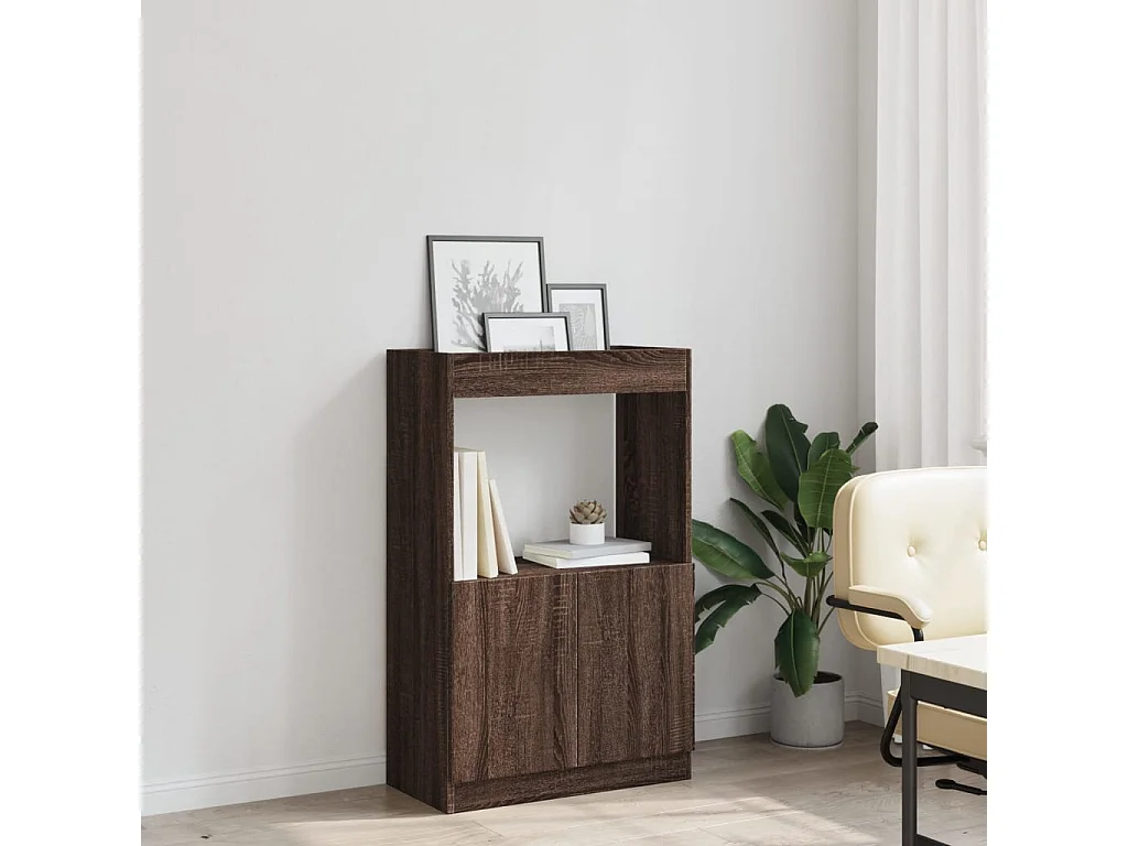 Armário alto 63x33x100cm derivados de madeira carvalho castanho