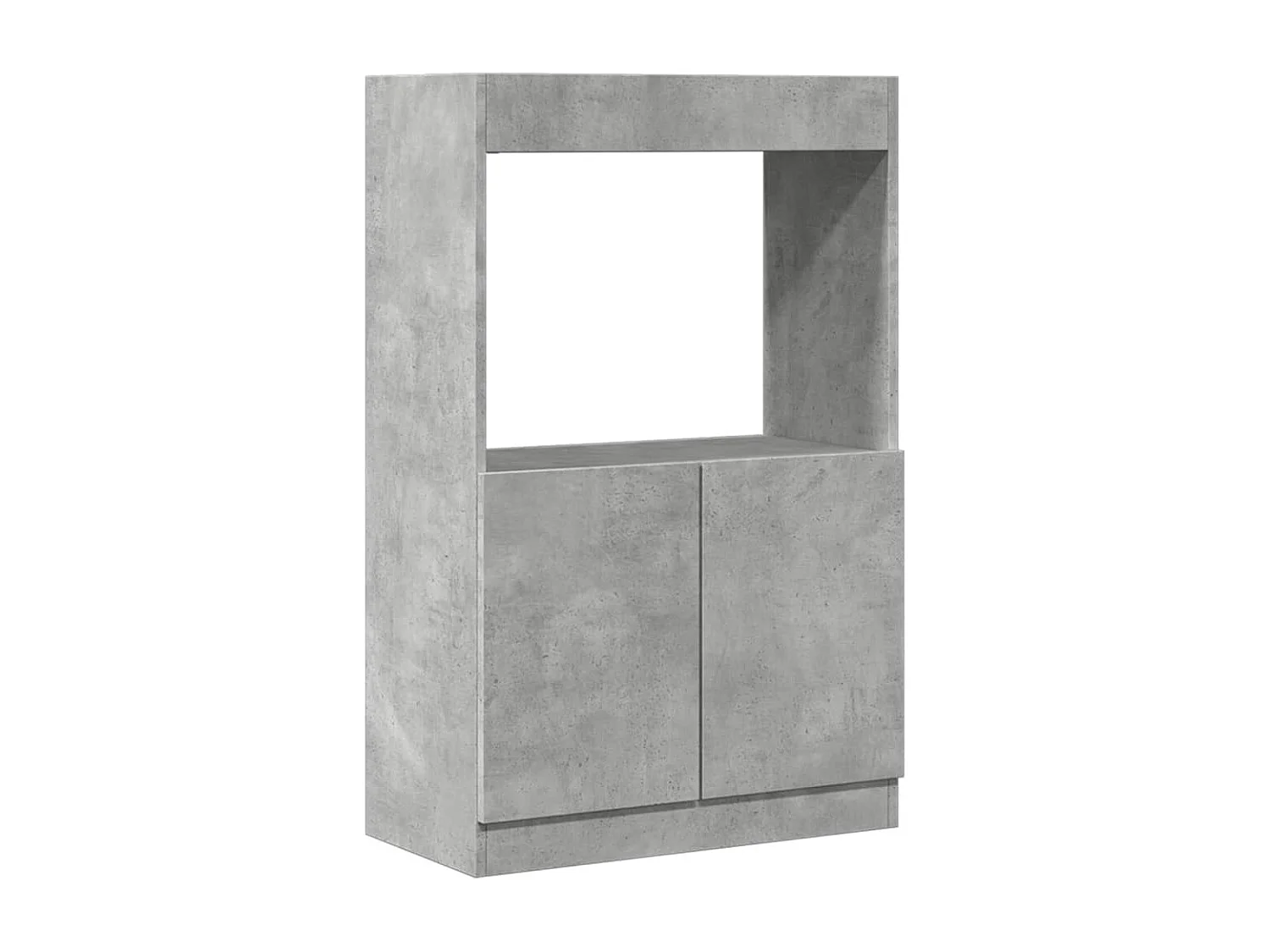 Armário alto 63x33x100 cm derivados de madeira cinzento cimento