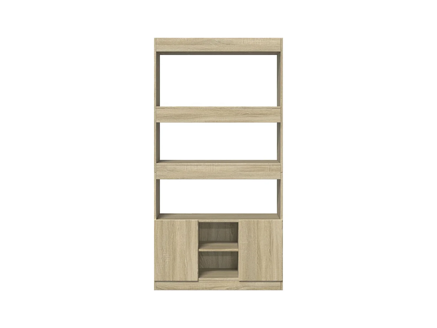 Buffet haut chêne sonoma 92x33x180 cm bois d'ingénierie