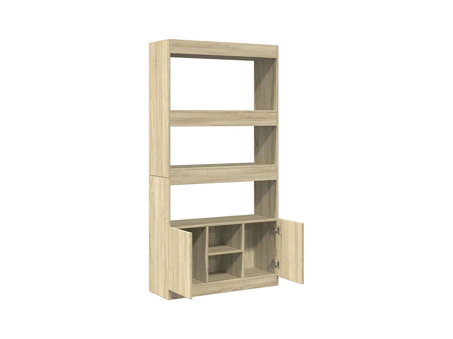 Buffet haut chêne sonoma 92x33x180 cm bois d'ingénierie