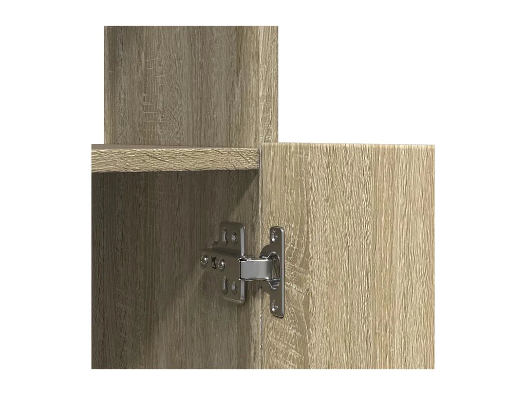 Buffet haut chêne sonoma 92x33x180 cm bois d'ingénierie